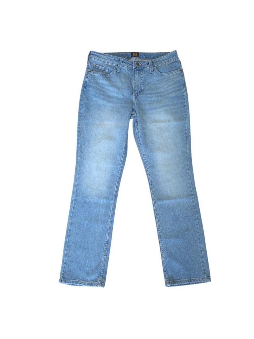 Lee Women's Straight Leg Friction Resistant Jeans 10M Light Wash
